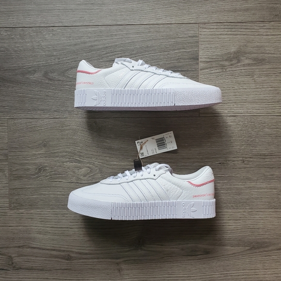 adidas gazelle silver green womens Classic White Swarovski Adidas Original Samba OG
